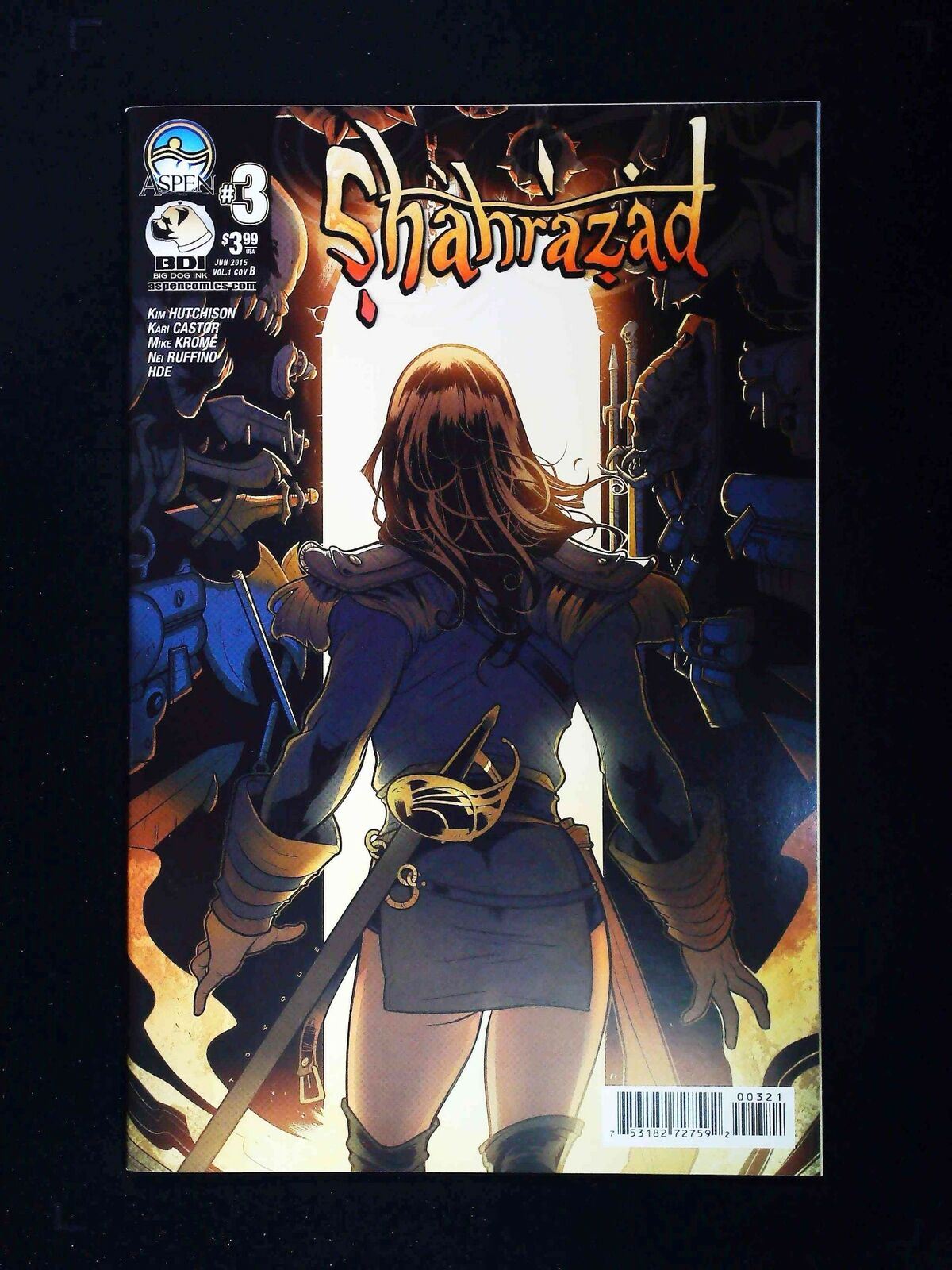 Shahrazad #3B  Aspen Comics 2015 Nm  Torque Variant
