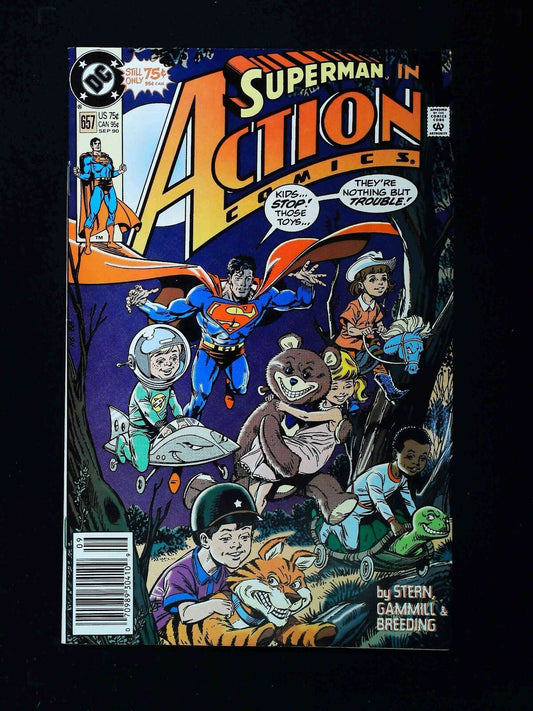 Action Comics #657  Dc Comics 1990 Vf+ Newsstand