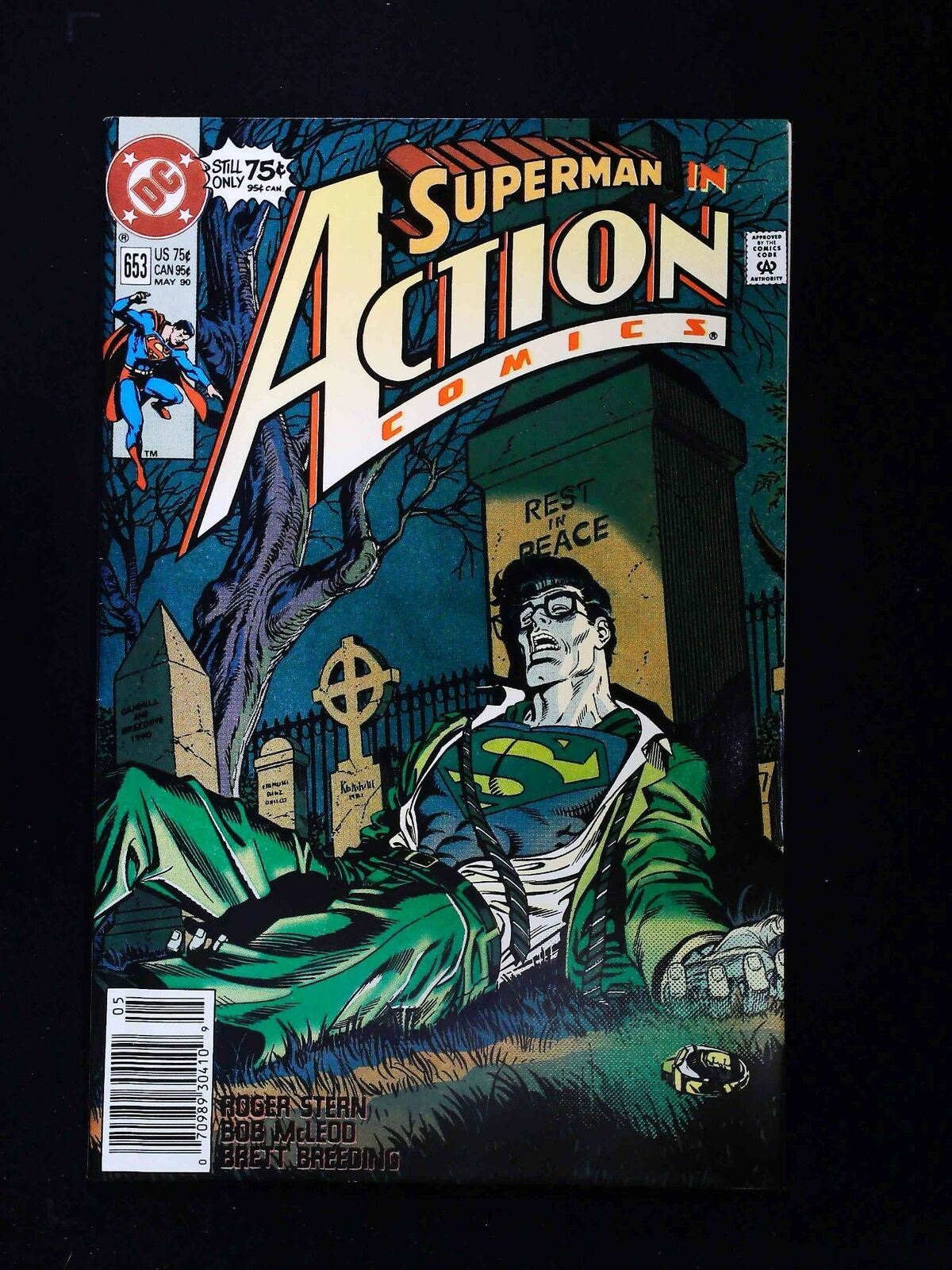 Action Comics #653  Dc Comics 1990 Vf+ Newsstand