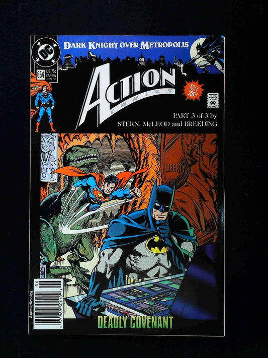 Action Comics #654  Dc Comics 1990 Nm- Newsstand
