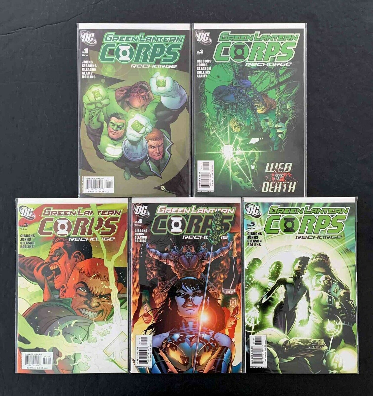 Green Alntern Corps Recharge Full Set # 1,2,3,4,5 Dc Comics 2005-2006 Nm