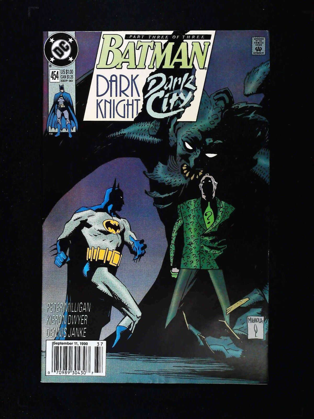 Batman #454  Dc Comics 1990 Vf+ Newsstand