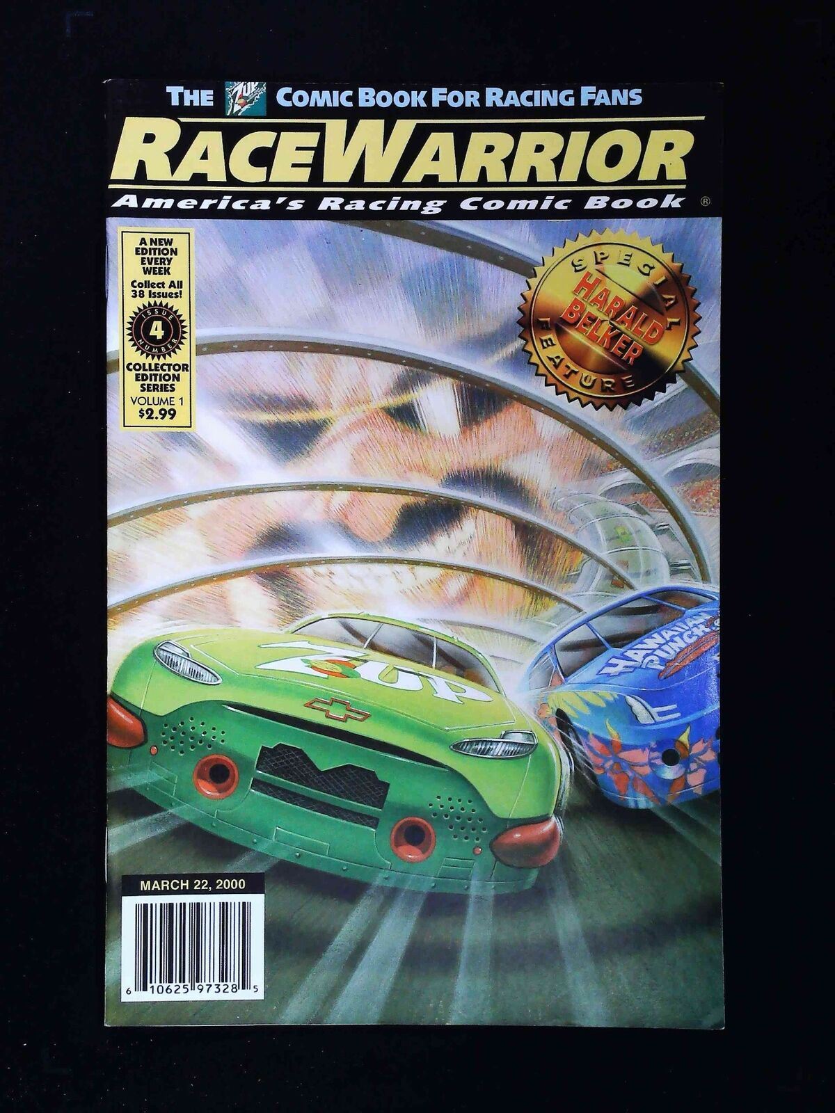 Race Warrior America'S  Racing Comic Book #4  Custom Comics 2000 Vf/Nm