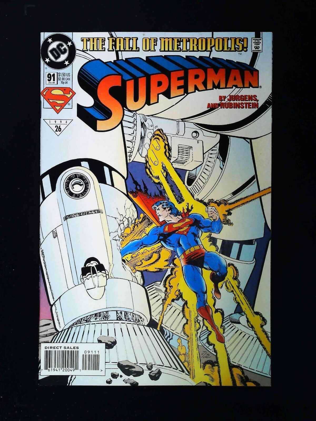 Superman  #91 (2Nd Series) Dc Comics 1994 Vf+