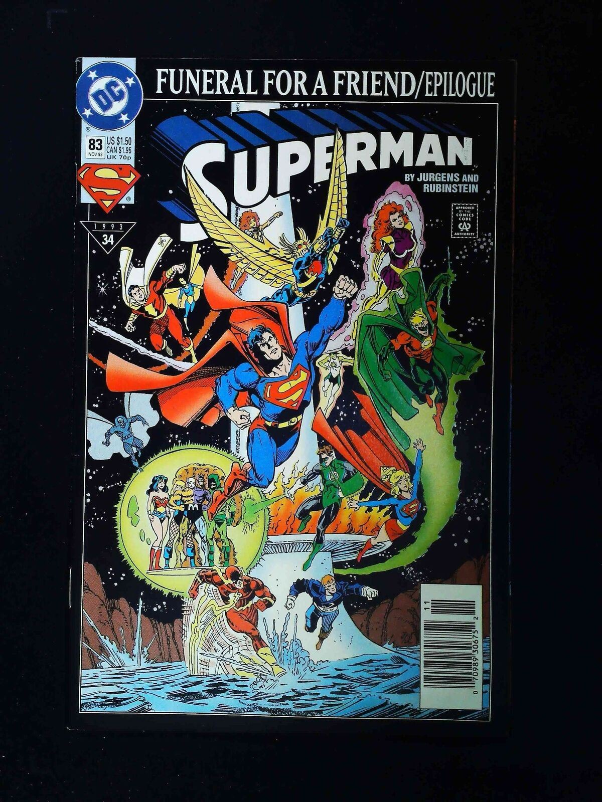 Superman #83 (2Nd Series) Dc Comics 1993 Vf+ Newsstand