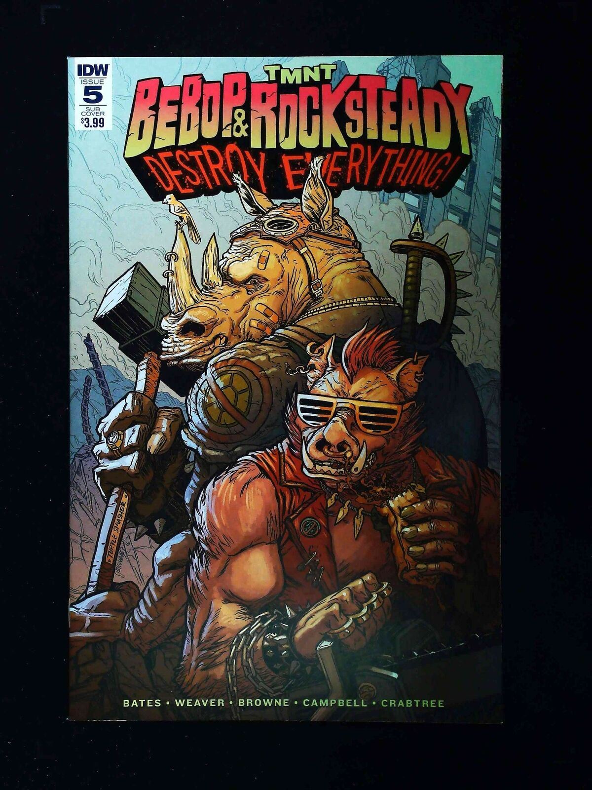 Tmnt Bebop And Rocksteady Destroy Everything #5Sub  Idw 2016 Nm  Browne Variant