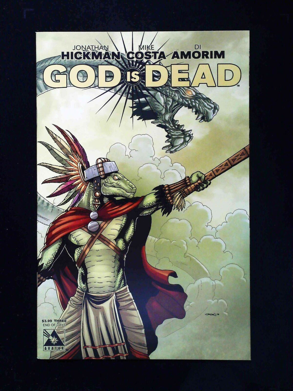 God Is Dead #3B  Avatar Comics 2013 Nm-  Burrows Variant