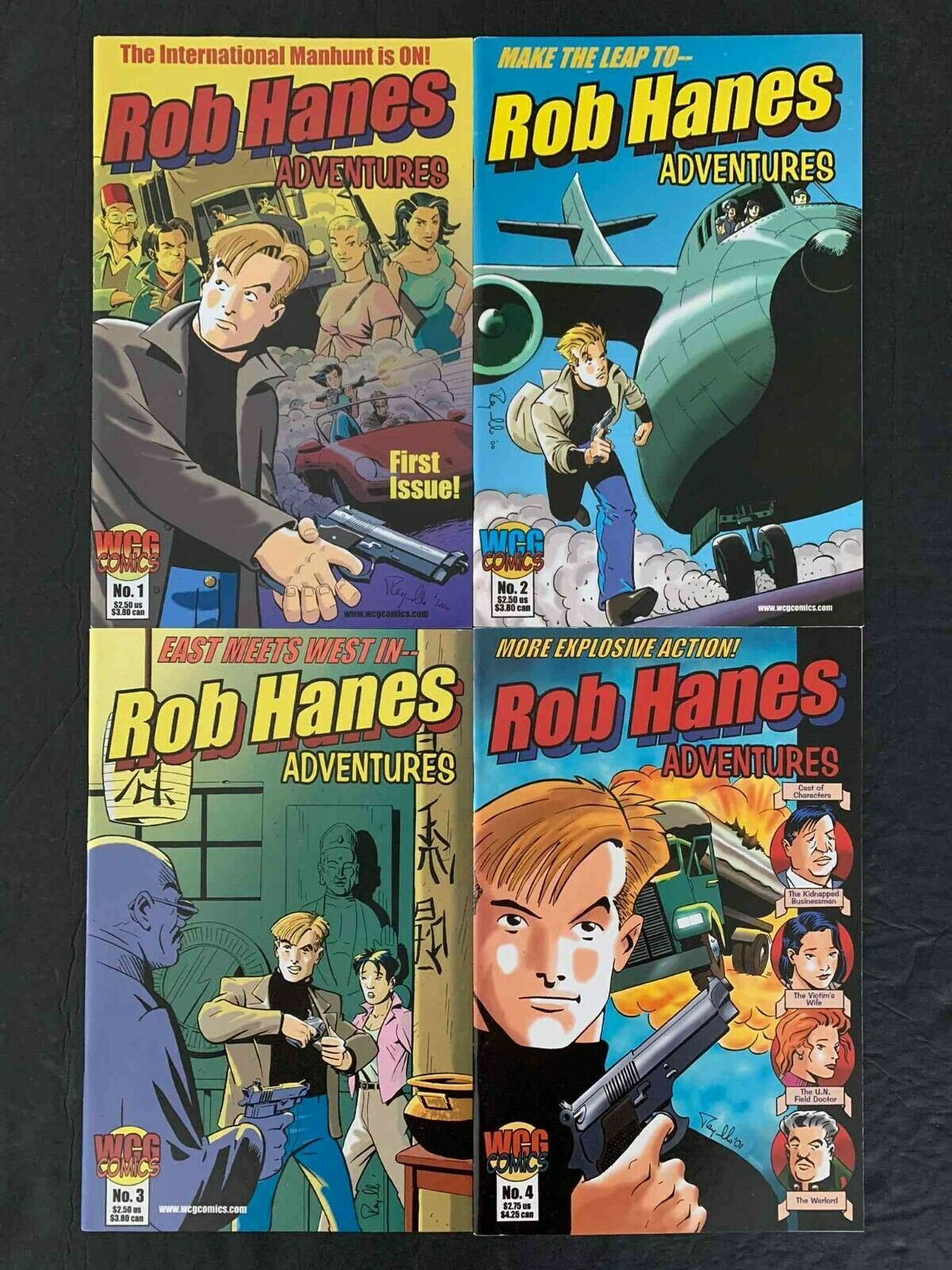 Rob Hanes Adventures Set # 1,2,3,4 Wcg Comics 2000-2001 Vf+