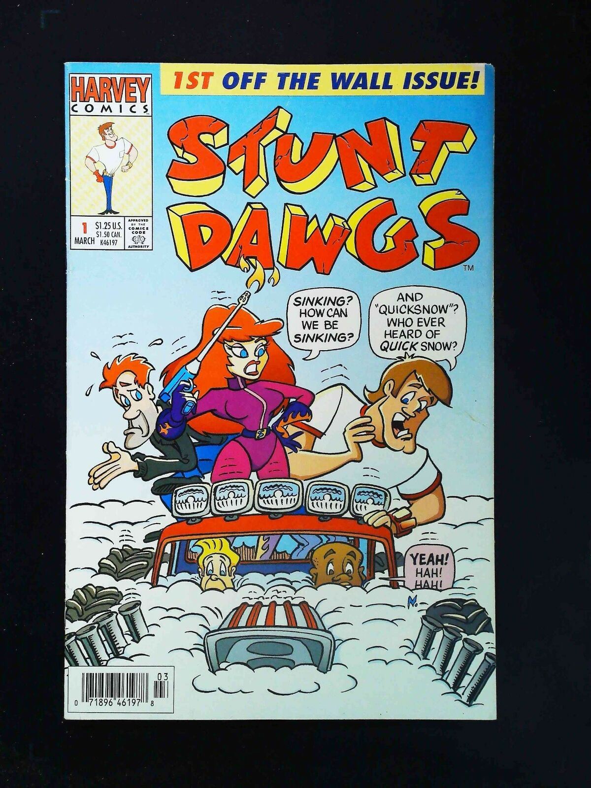 Stunt Dawgs #1  Harvey Comics 1993 Vf Newsstand