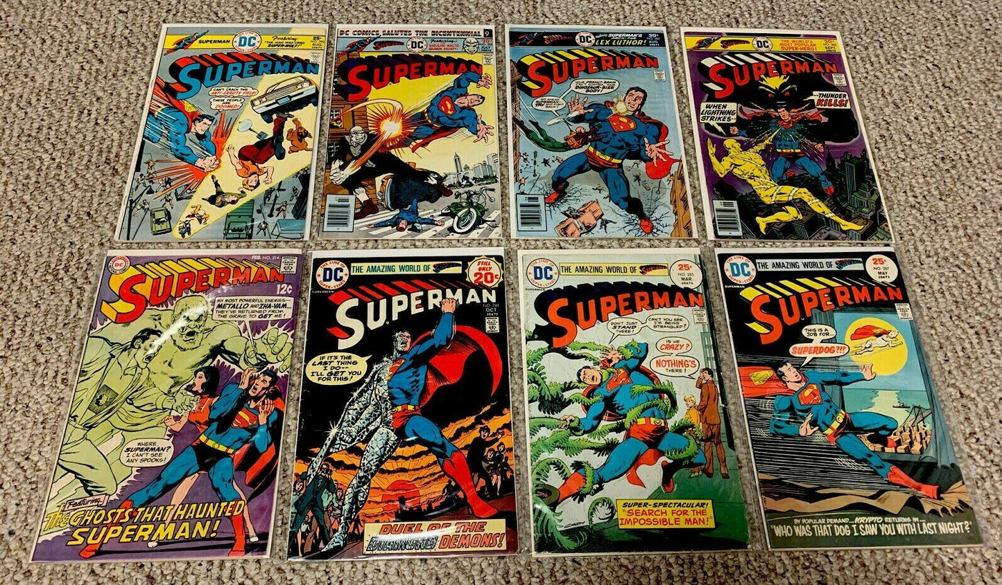 Superman 10 Comics Lot Dc Vf+ To Nm+ All Bagged And Boarded No Duplicates