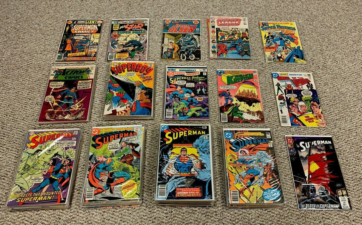 Superman 5 Comics Lot Dc Vf+ To Nm+ All Bagged And Boarded No Duplicates