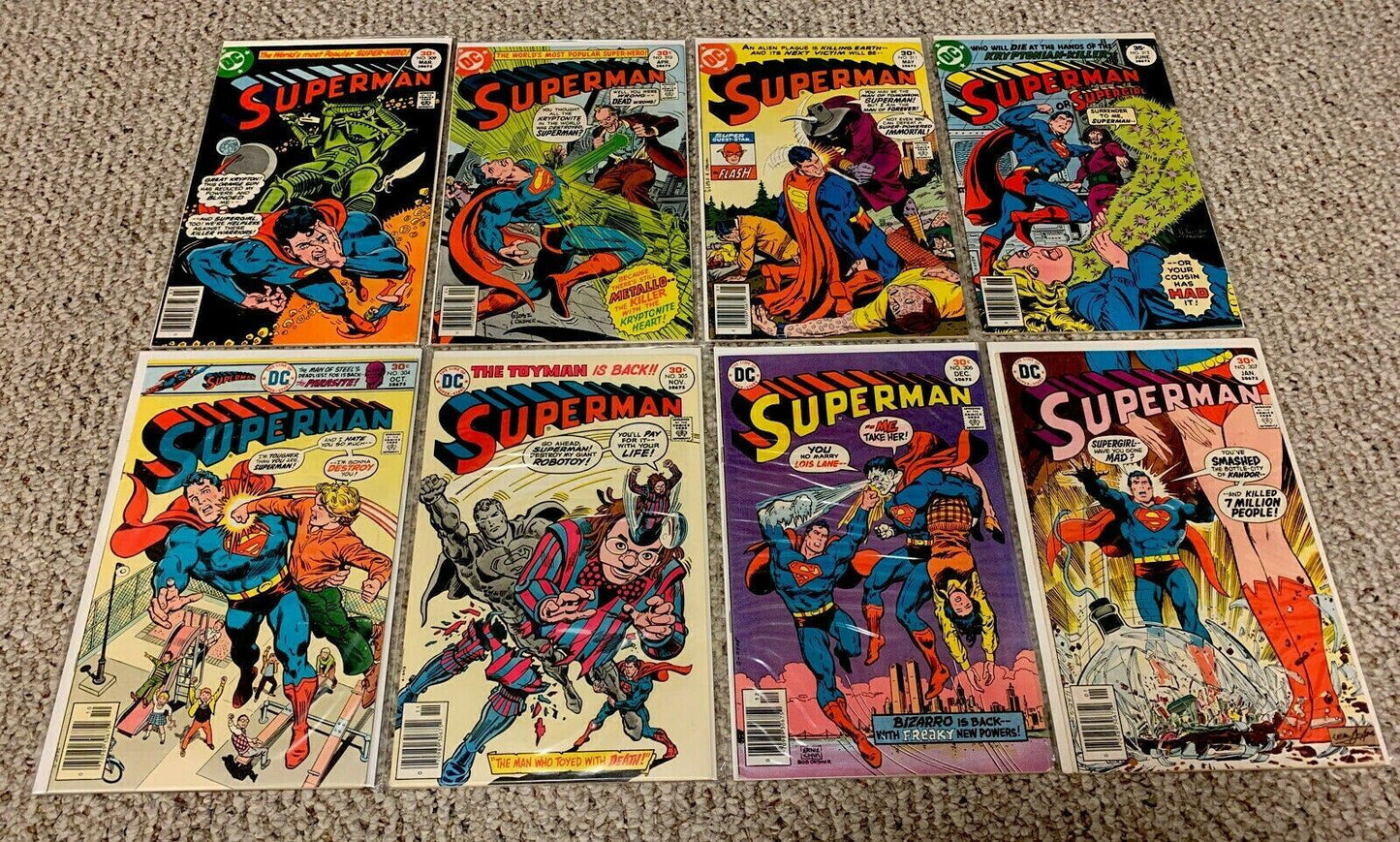 Superman 5 Comics Lot Dc Vf+ To Nm+ All Bagged And Boarded No Duplicates