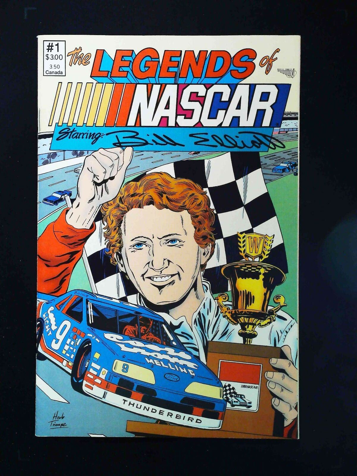 Legends Of Nascar #1  Vortex Comics 1990 Vf/Nm  Bill Elliot