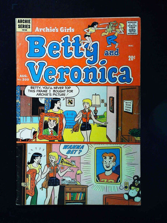 Archie'S Girls Betty And Veronica #200  Archie Comics 1972 Fn-