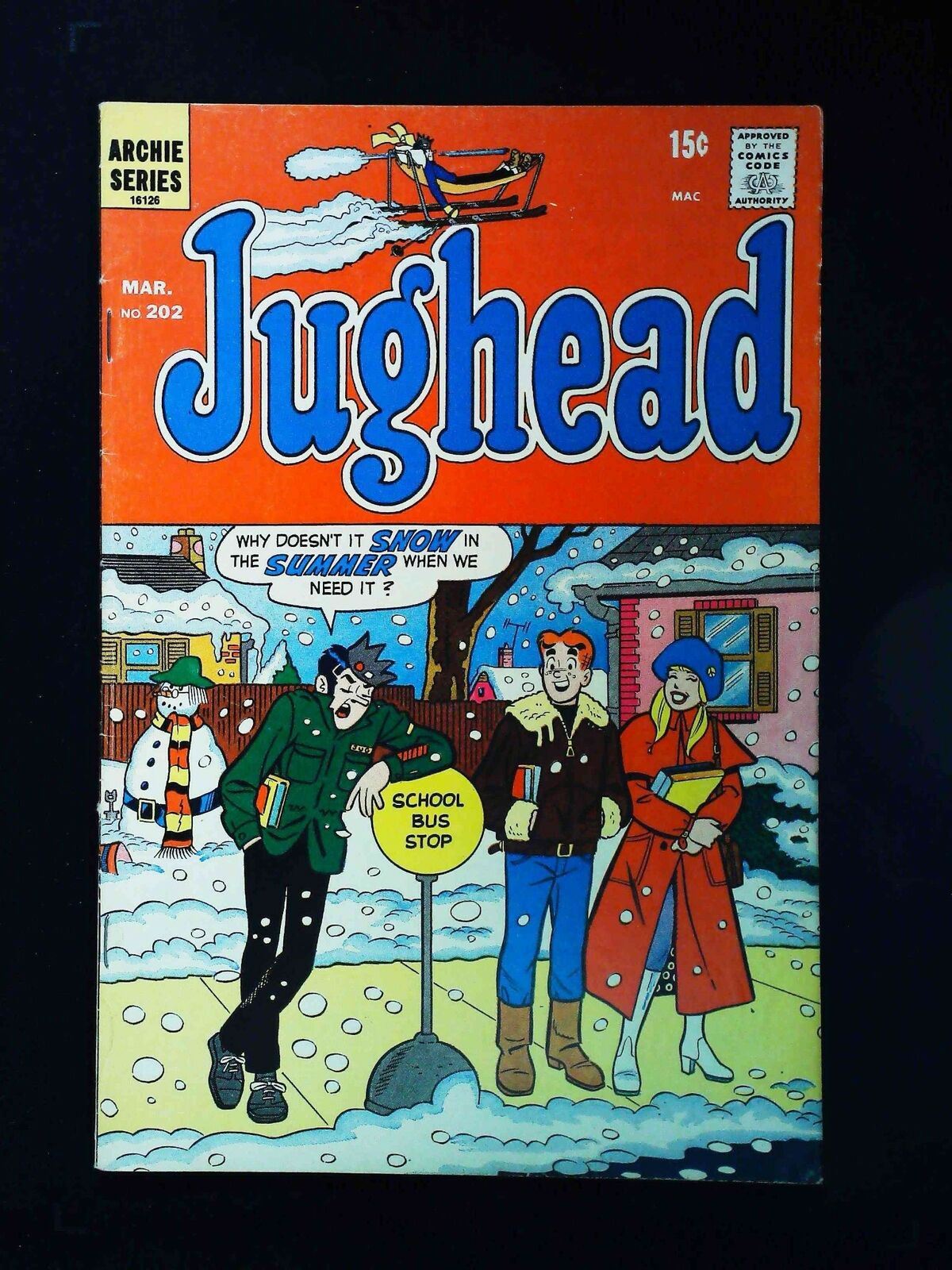 Jughead #202  Archie Comics 1972 Fn