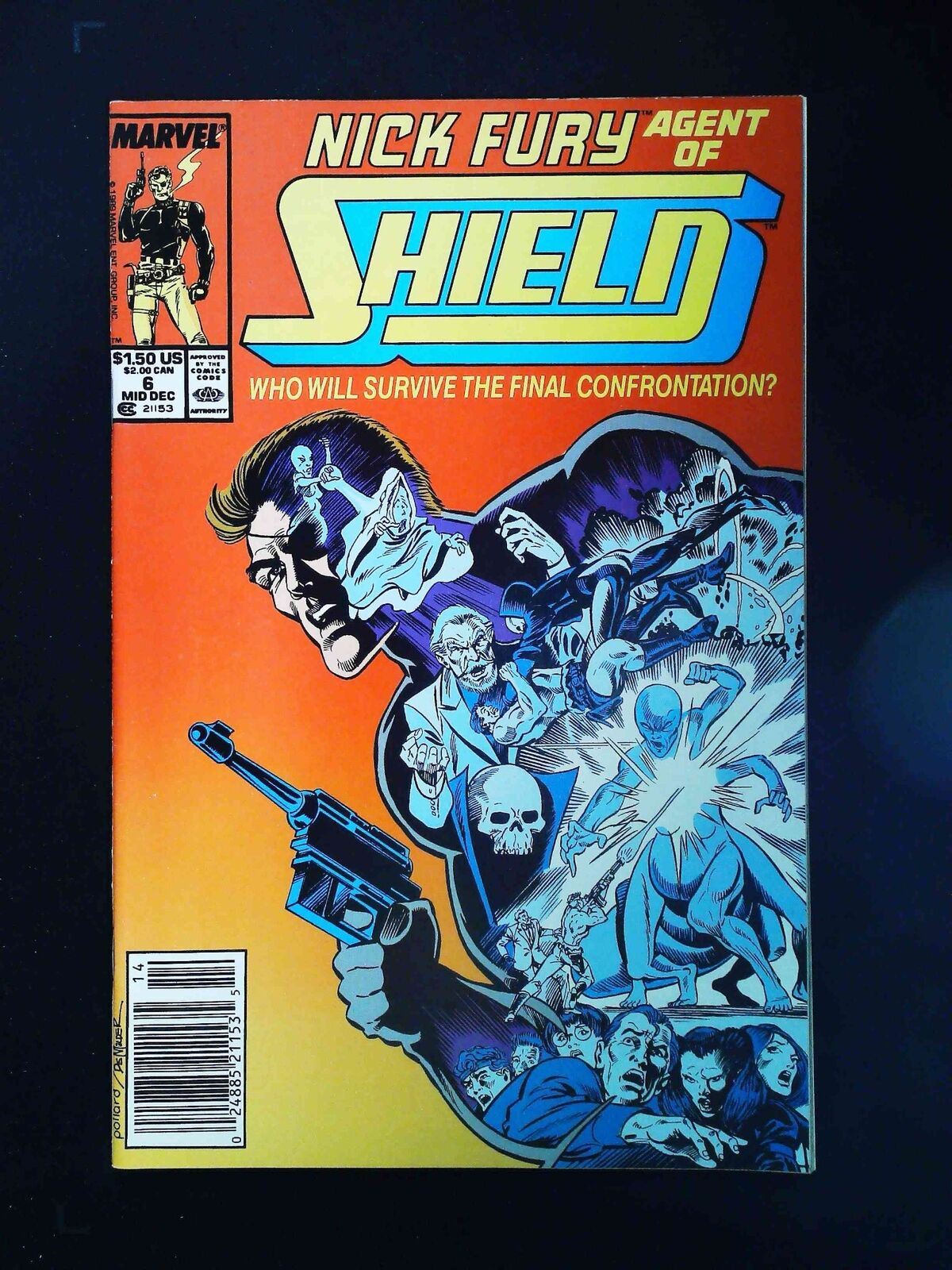 Nick Fury Agent Of Shield #6 (3Rd Series) Marvel Comics 1989 Vf/Nm Newsstand