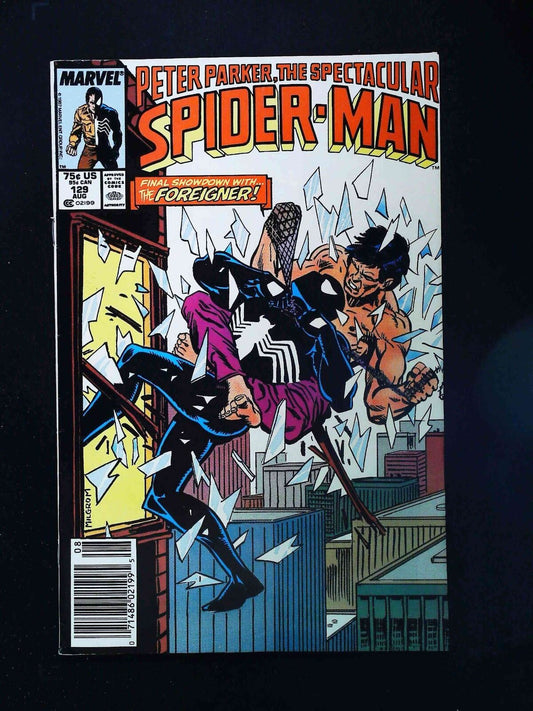 SPECTACULAR SPIDER-MAN #129  MARVEL COMICS 1987 VF+ NEWSSTAND
