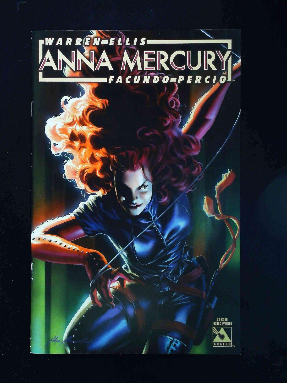 Anna Mercury #3C  Avatar Comics 2008 Vf+  Massafera,Ellis,Warren Ellis Variant