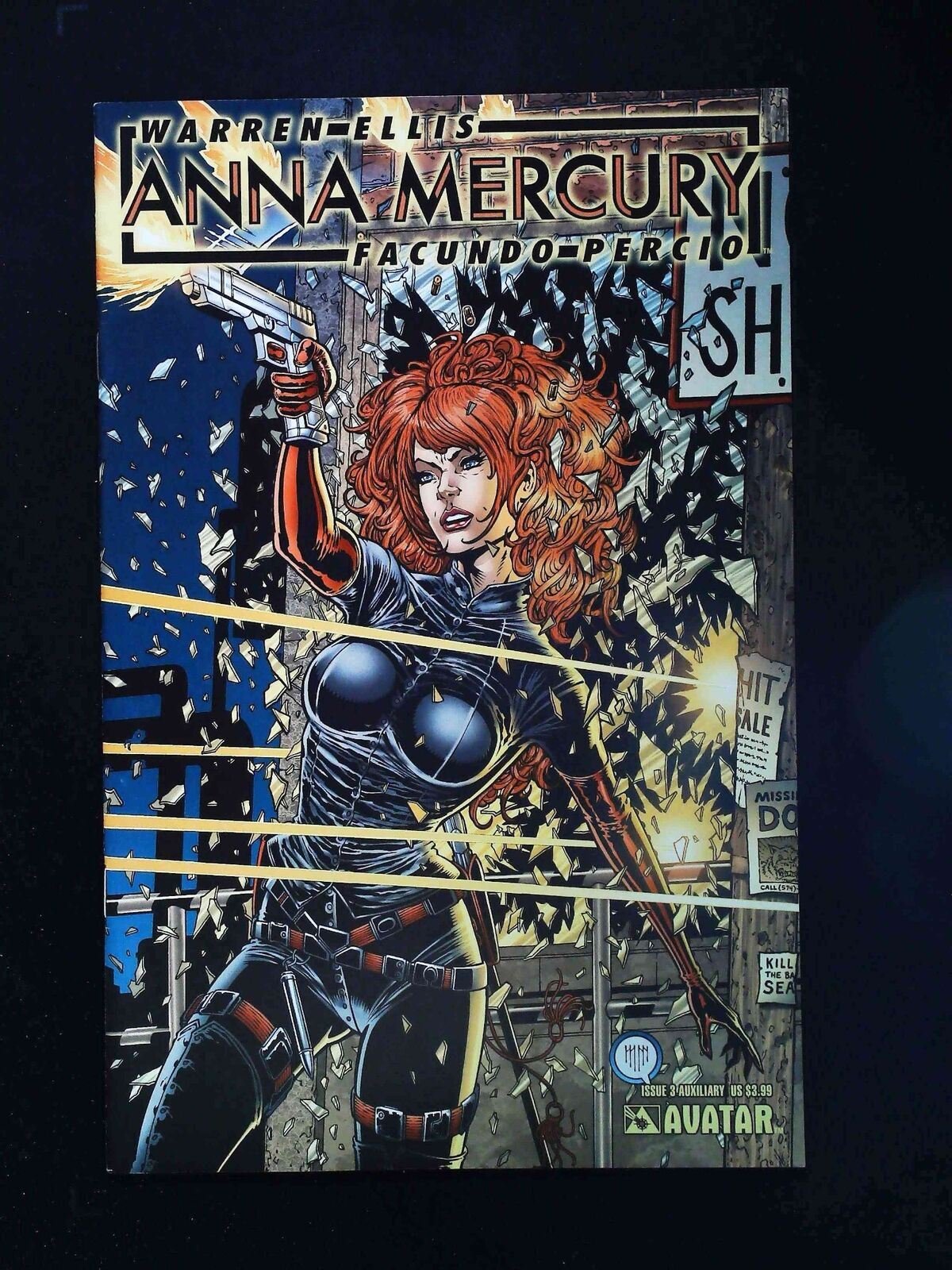 Anna Mercury #3E  Avatar Comics 2008 Vf/Nm  Martin,Ellis,Warren Ellis Variant