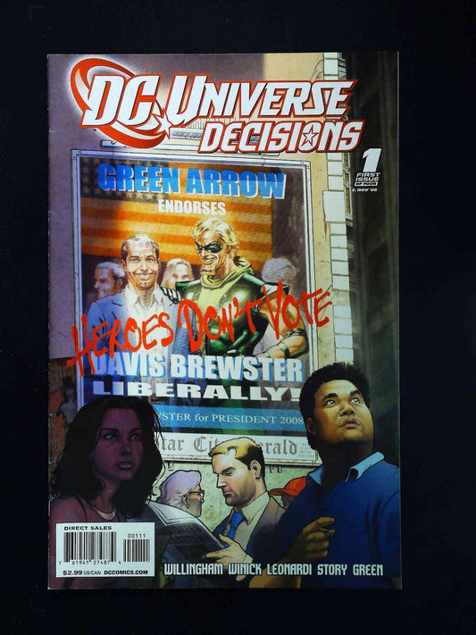 Dc Universe Decisions #1  Dc Comics 2008 Vf+