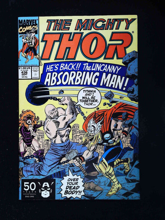 Thor #436  Marvel Comics 1991 Vf-