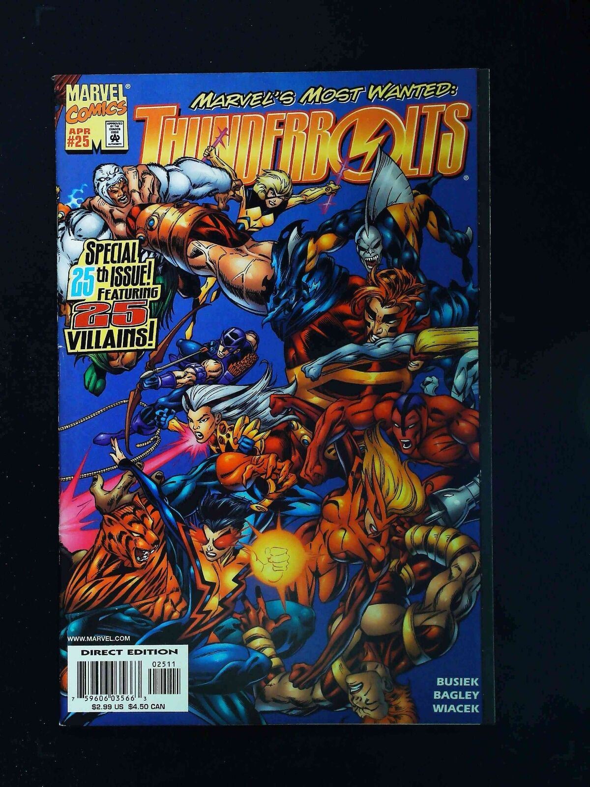 Thunderbolts #25  Marvel Comics 1999 Vf/Nm