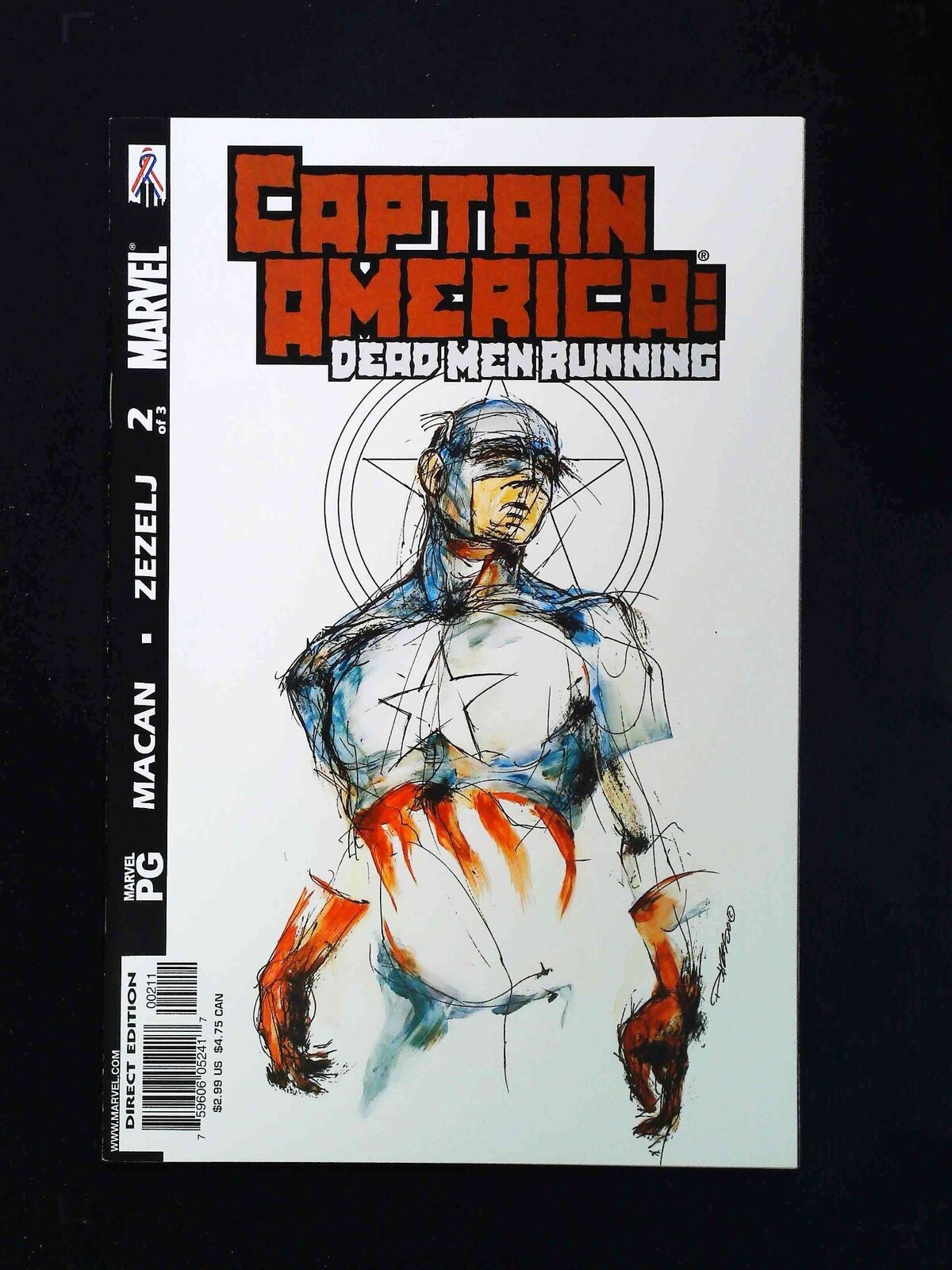 Captain America Dead Men Running #2  Marvel Comics 2002 Vf/Nm