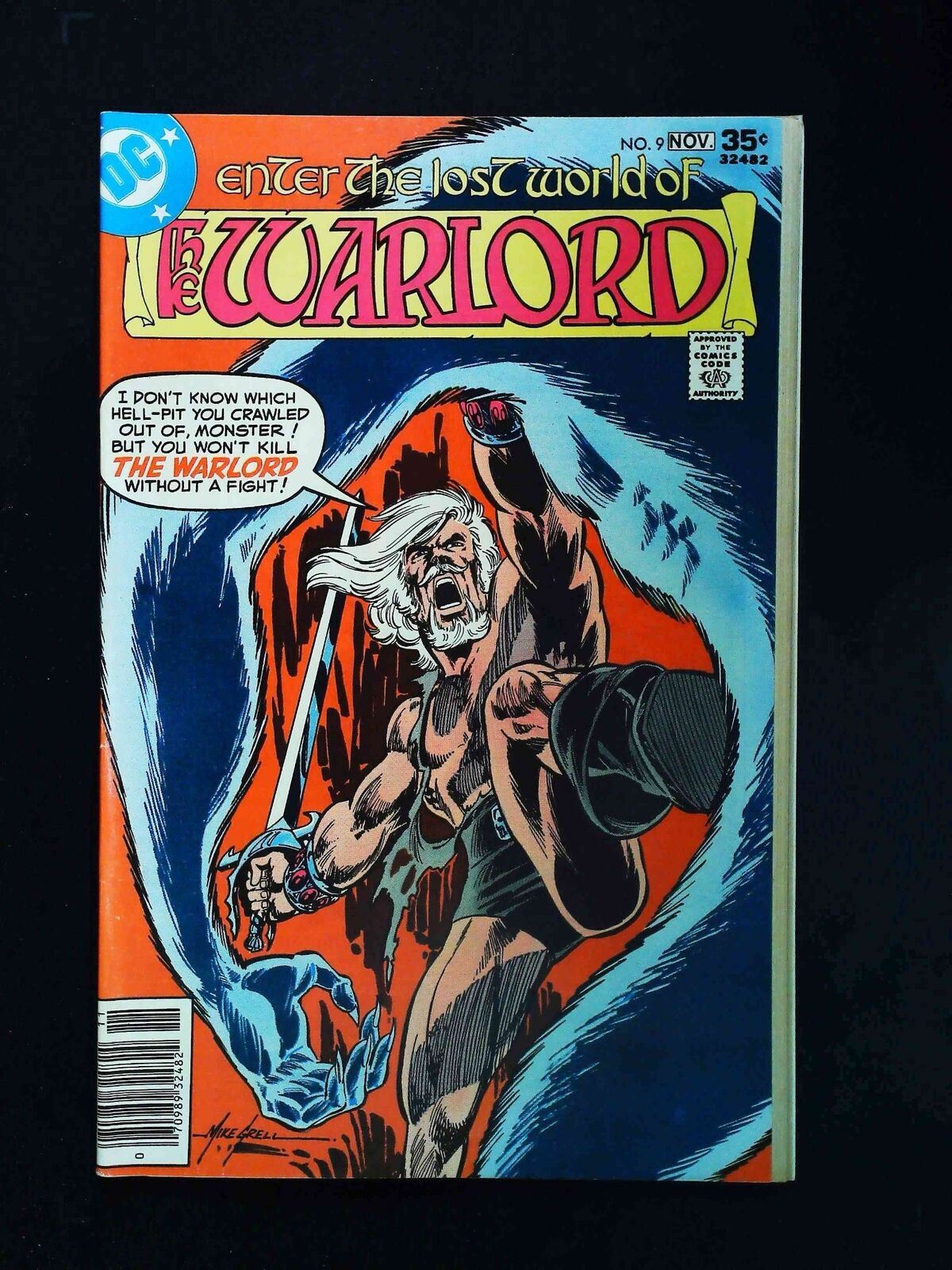 Warlord #9  Dc Comics 1977 Fn/Vf Newsstand