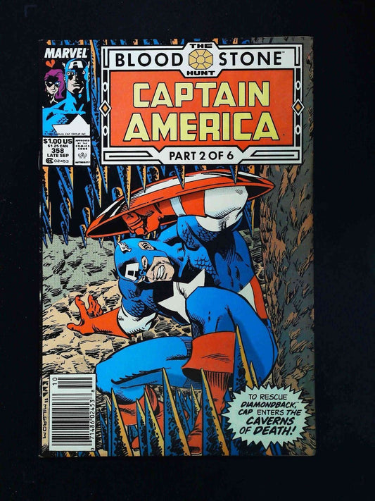 Captain America #358  Marvel Comics 1989 Vf+ Newsstand