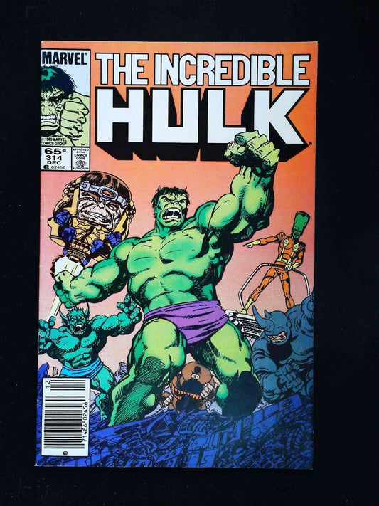 Incredible Hulk  #314  Marvel Comics 1985 Vf Newsstand