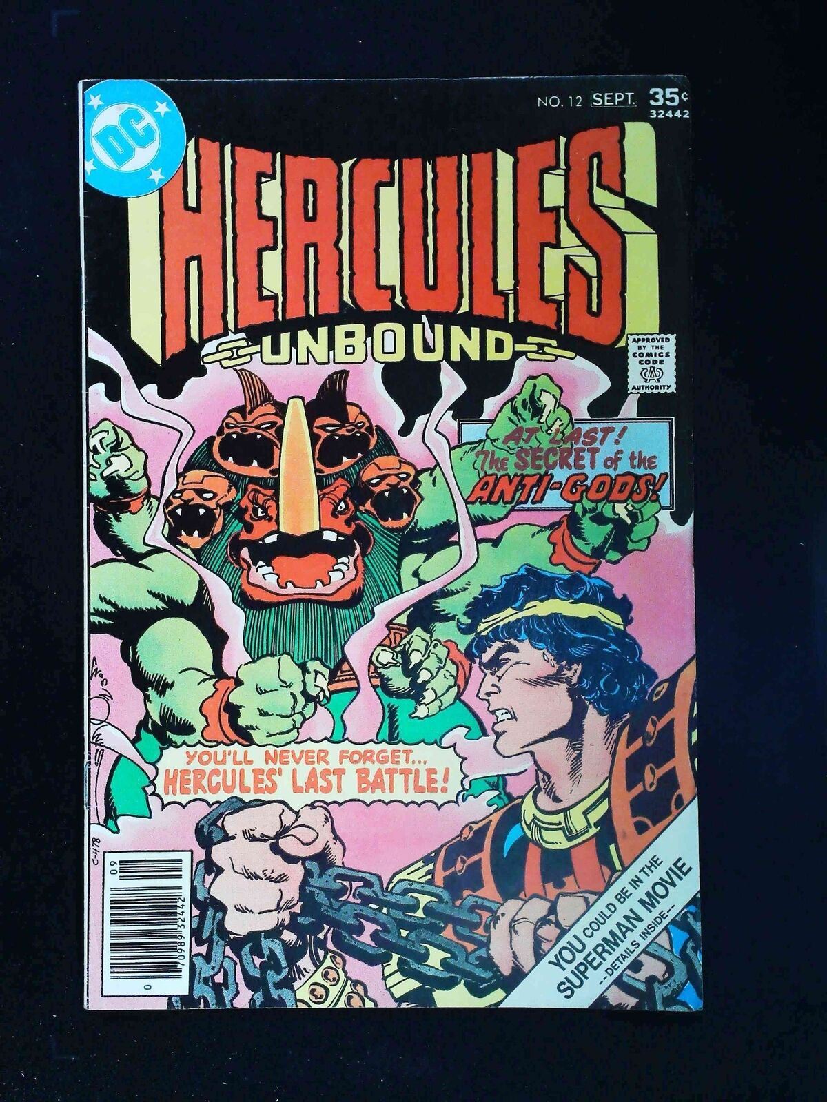 Hercules Unbound #12  Dc Comics 1977 Fn/Vf Newsstand