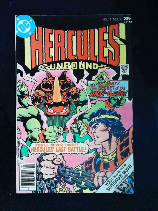 Hercules Unbound #12  Dc Comics 1977 Fn/Vf Newsstand