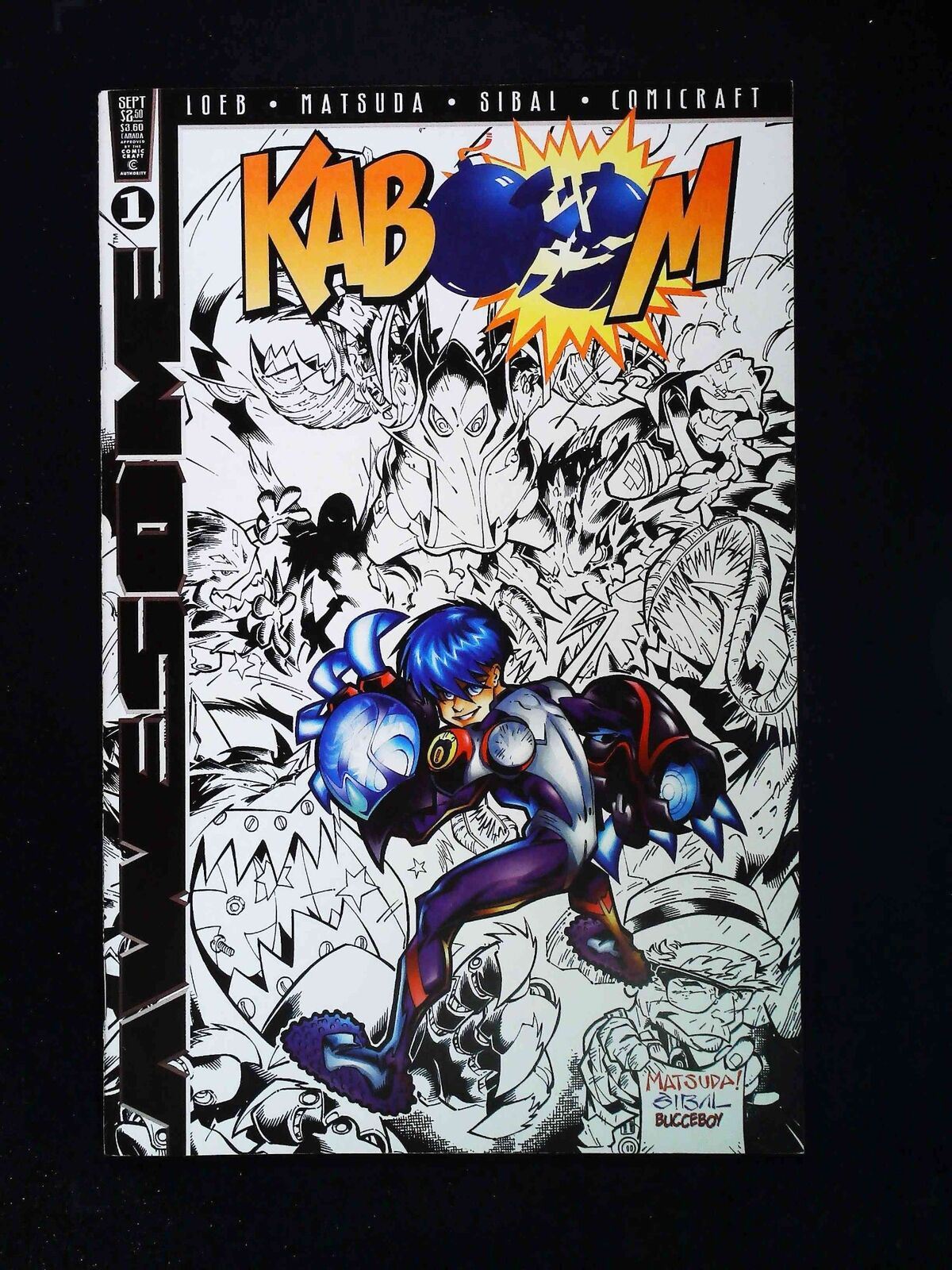 Kaboom #1B  Awesome Comics 1997 Vf+  Variant Cover