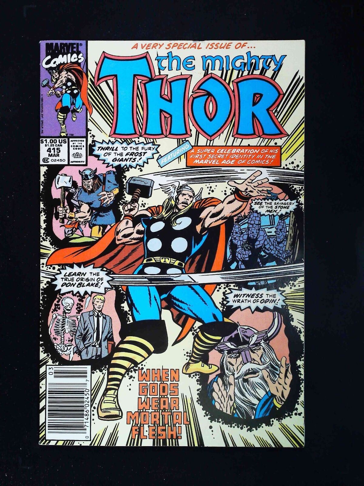 Thor #415  Marvel Comics 1990 Vf Newsstand