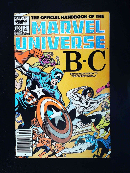 Official Handbook Of The Marvel Universe #2  Marvel Comics 1983 Vf/Nm Newsstand