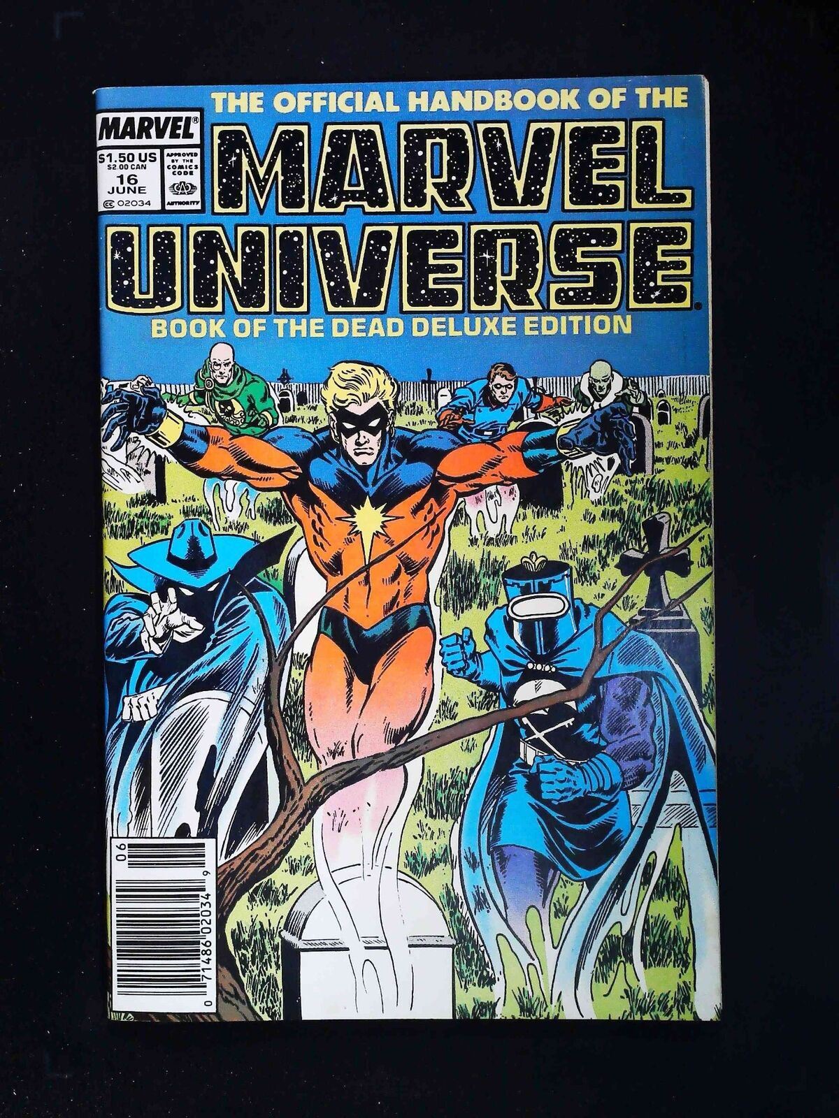 Official Handbook Of The Marvel Universe Deluxe Edition #16 1987 Vf/Nm Newsstand