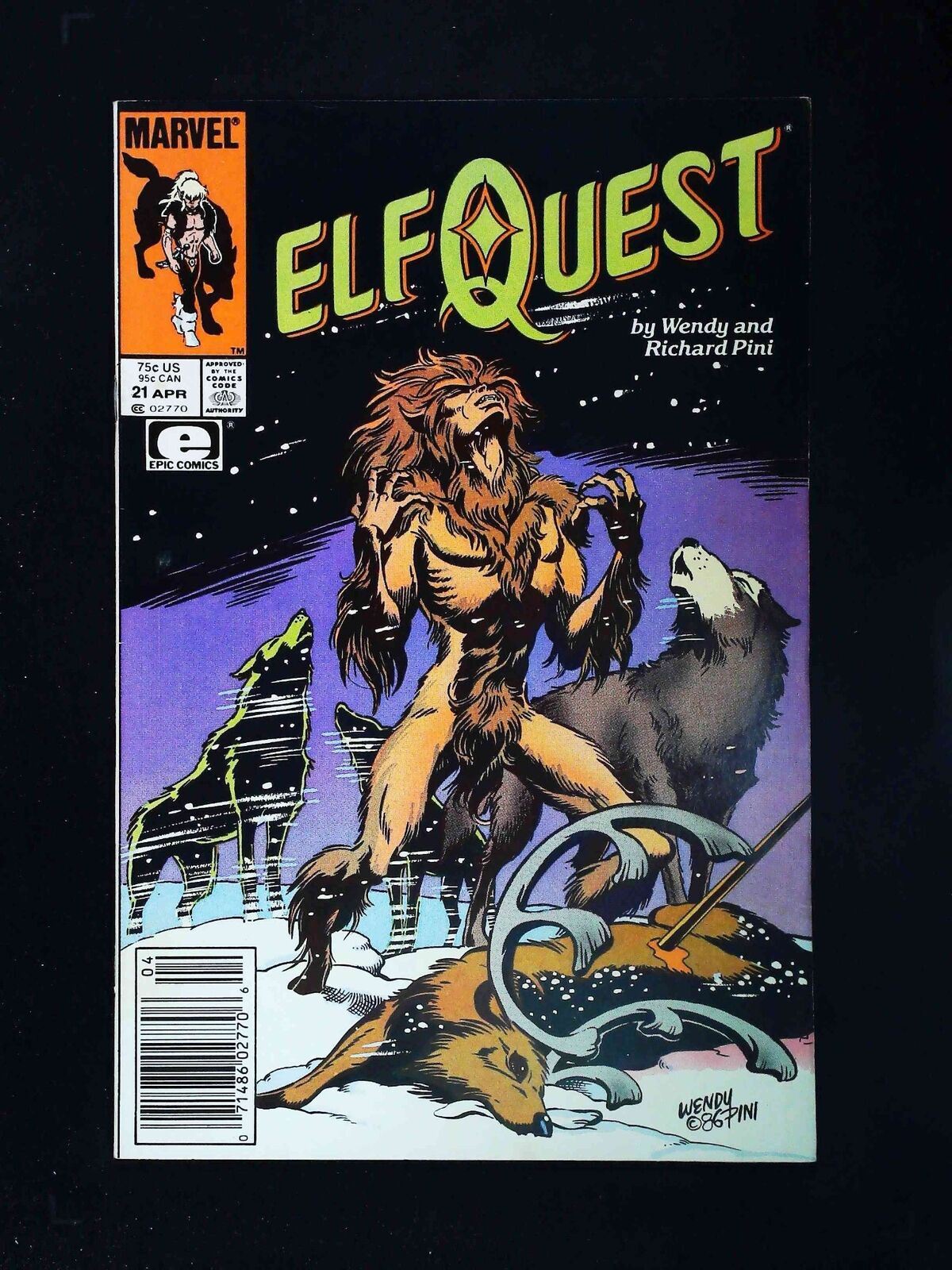 Elfquest #21  Marvel Comics 1987 Vf Newsstand