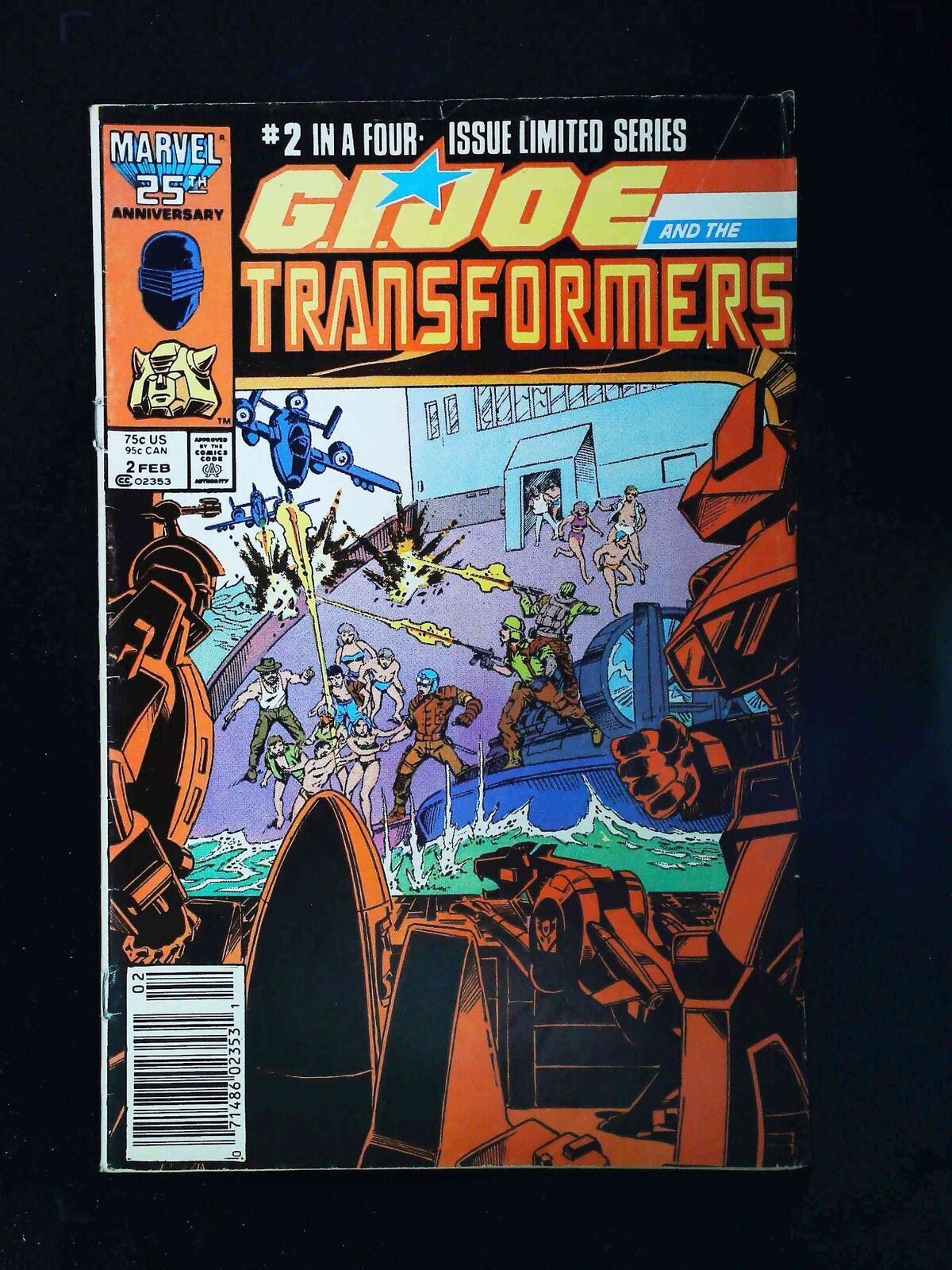 Gi Joe And The Transformers #2  Marvel Comics 1987 Fn- Newsstand