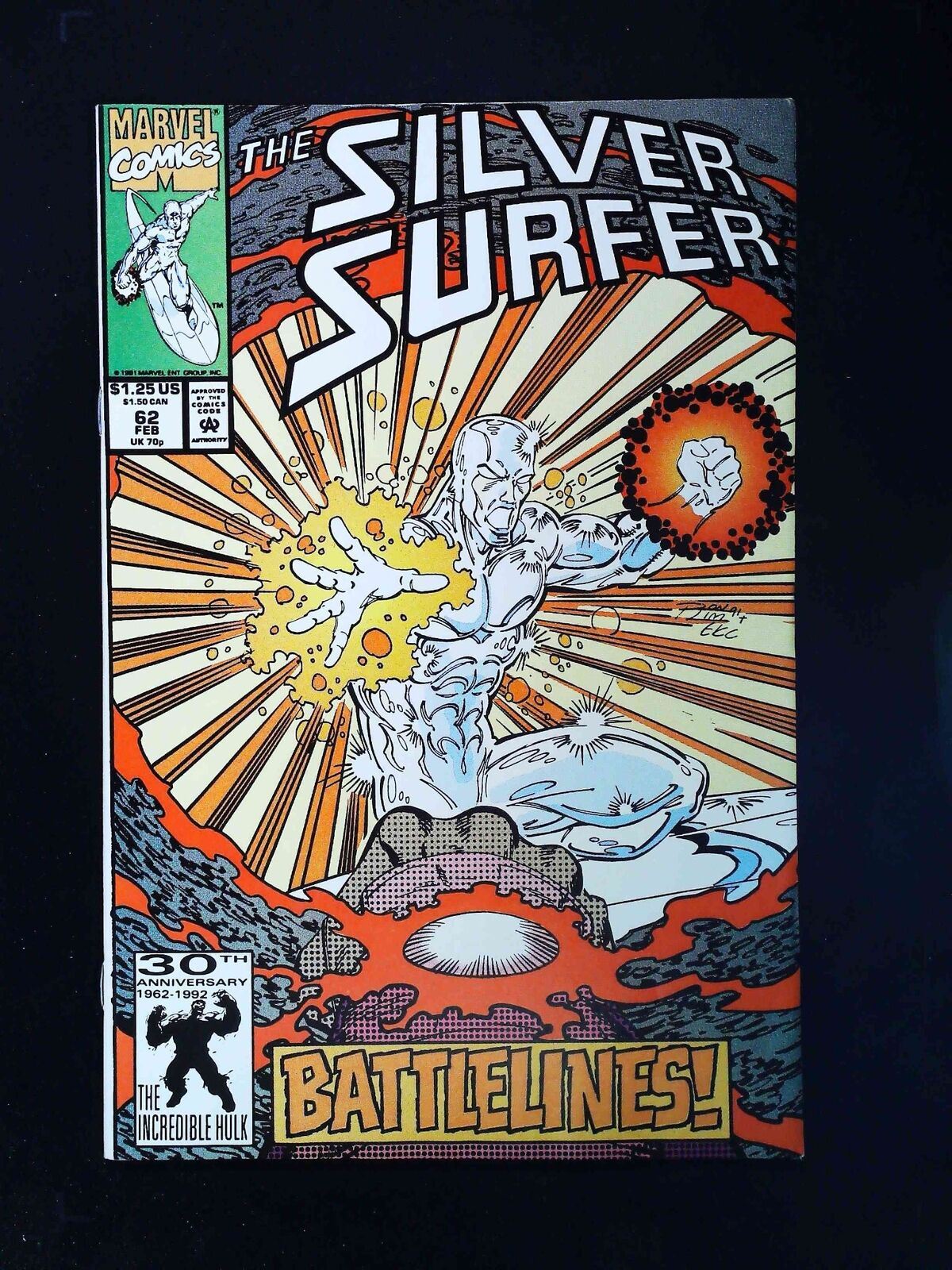 Silver Surfer #62 (2Nd Series) Marvel Comics 1992 Vf/Nm