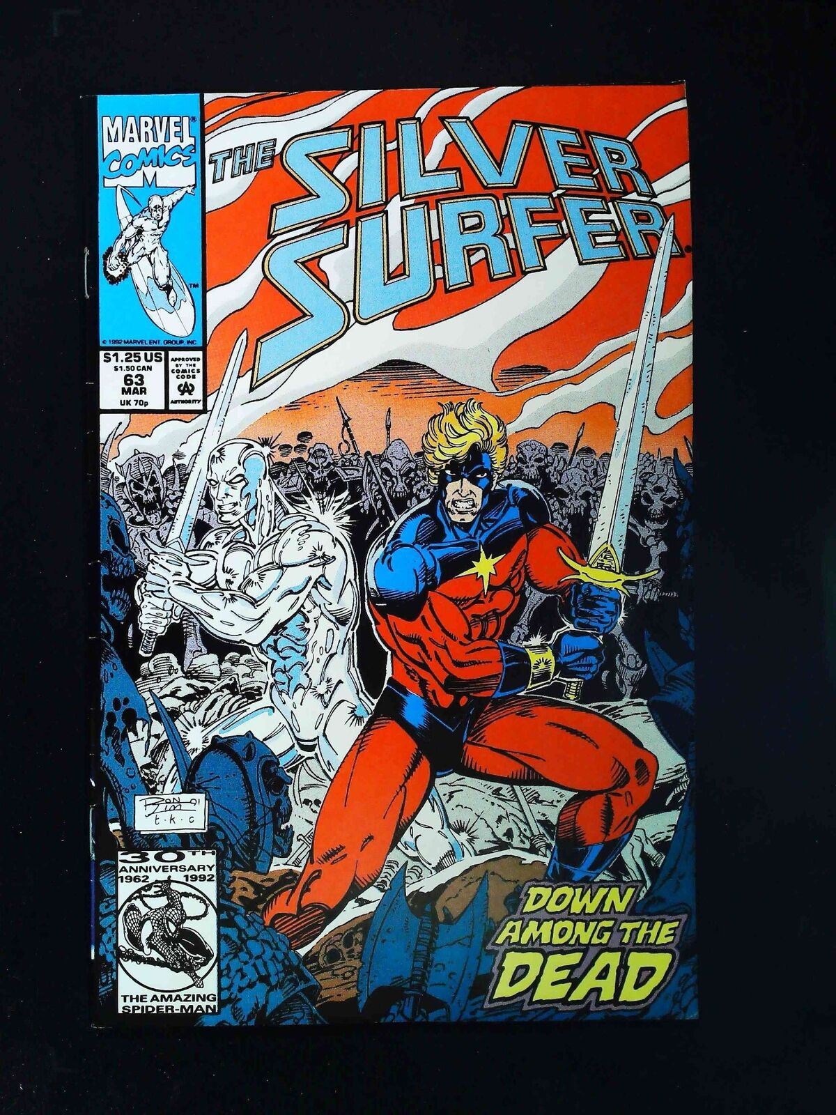 Silver Surfer #63 (2Nd Series) Marvel Comics 1992 Vf