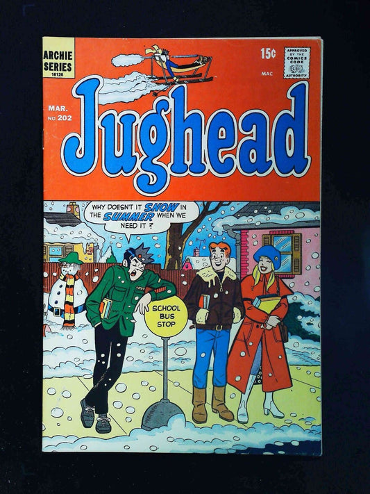 Jughead #202  Archie Comics 1972 Fn-