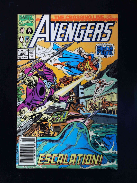 Avengers #322  Marvel Comics 1990 Fn/Vf Newsstand