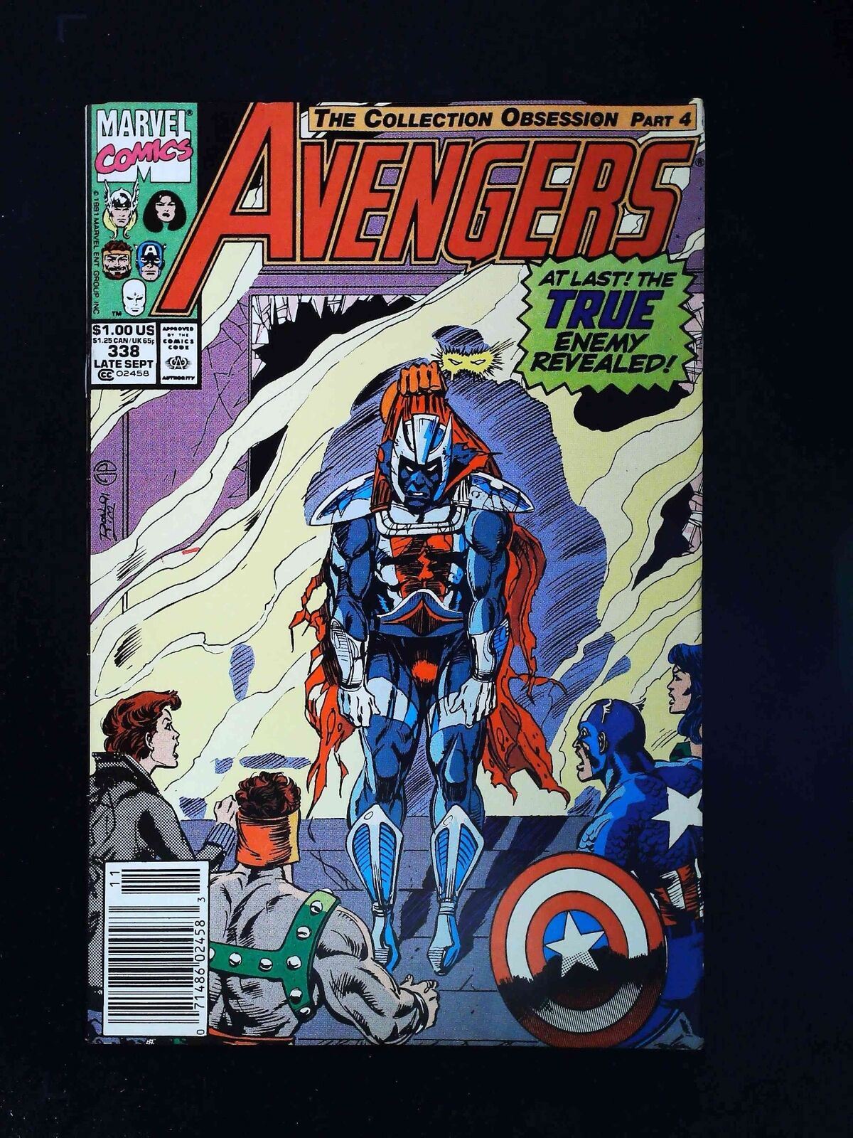 Avengers #338  Marvel Comics 1991 Fn/Vf Newsstand