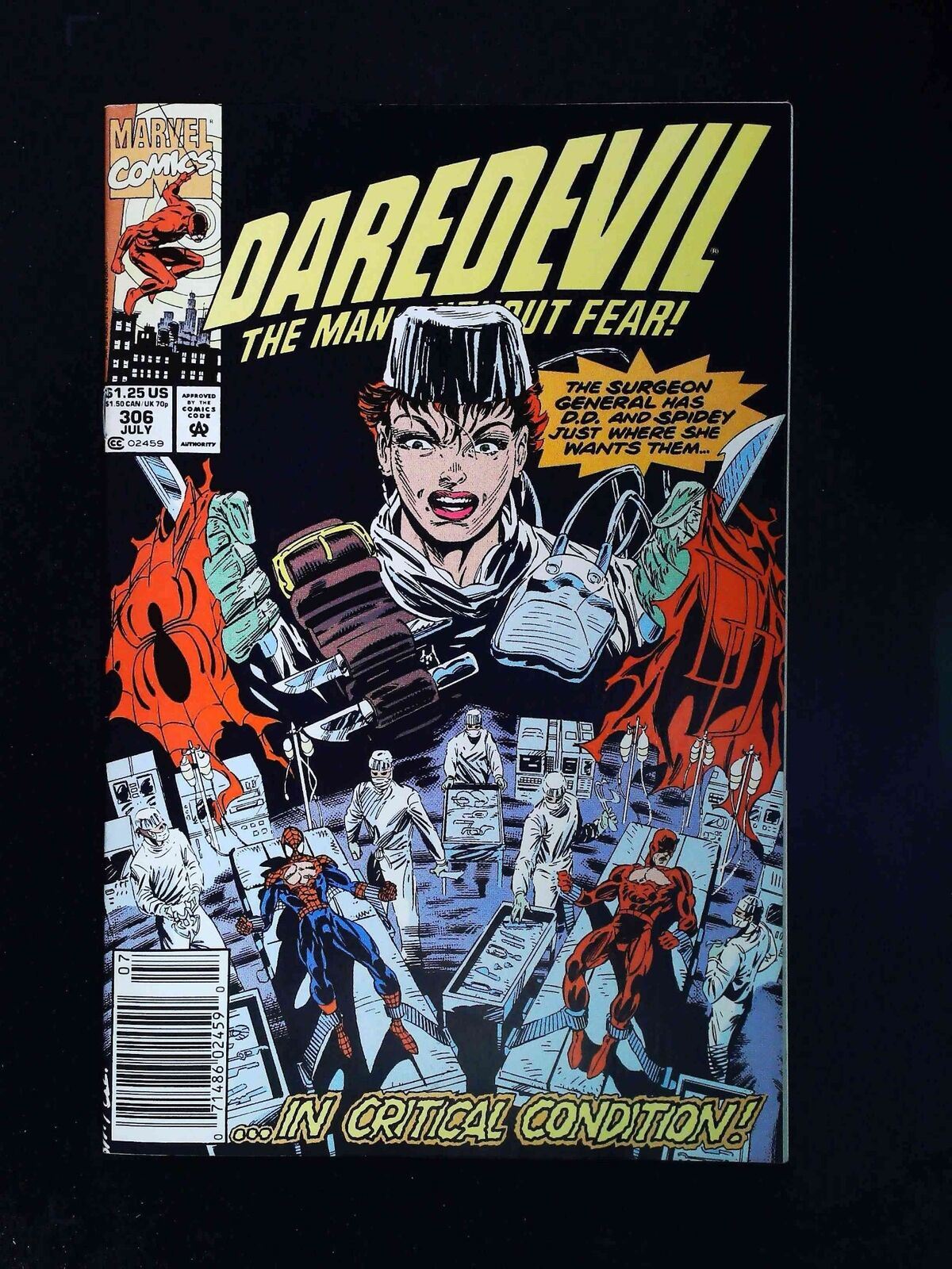 Daredevil #306  Marvel Comics 1992 Vf+ Newsstand