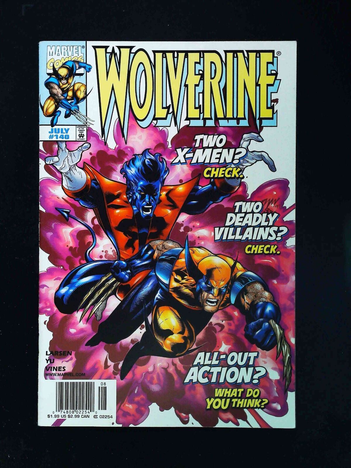 Wolverine  #140 (1St Series) Marvel Comics 1999 Vf- Newsstand