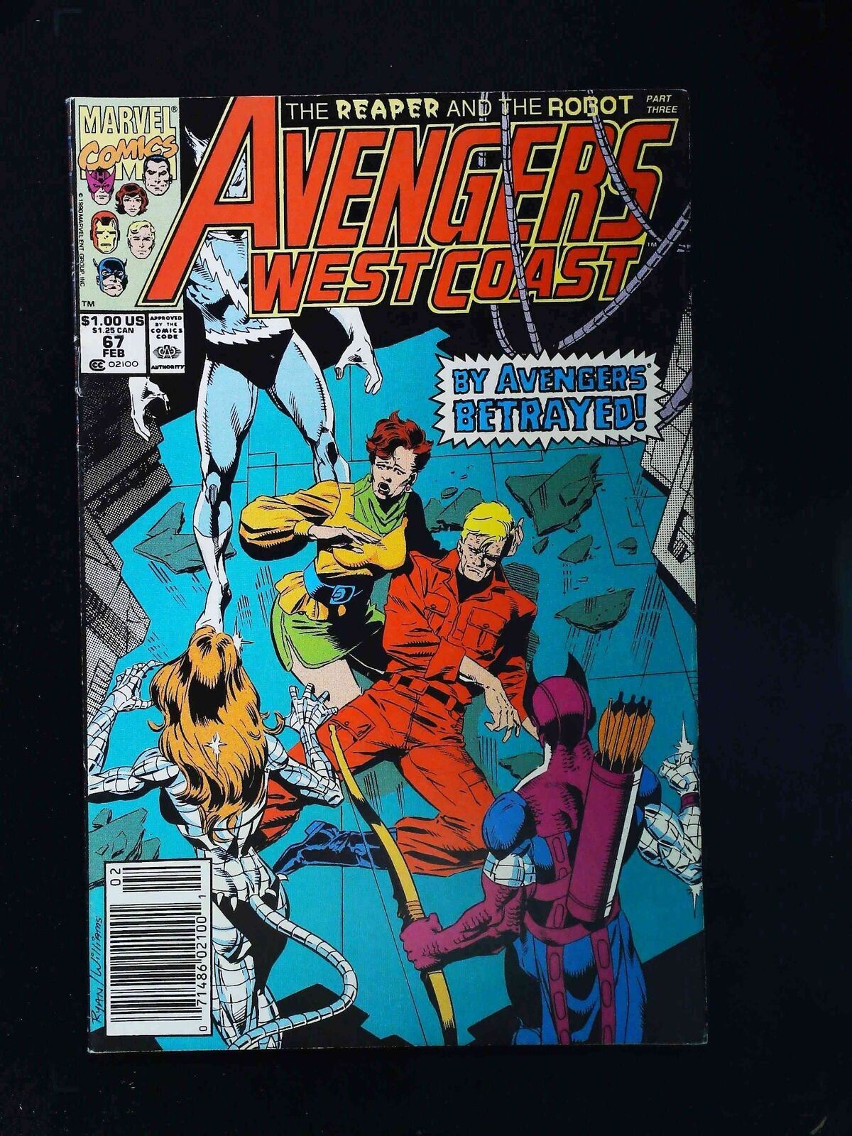 West Coast Avengers #67  Marvel Comics 1991 Vf Newsstand