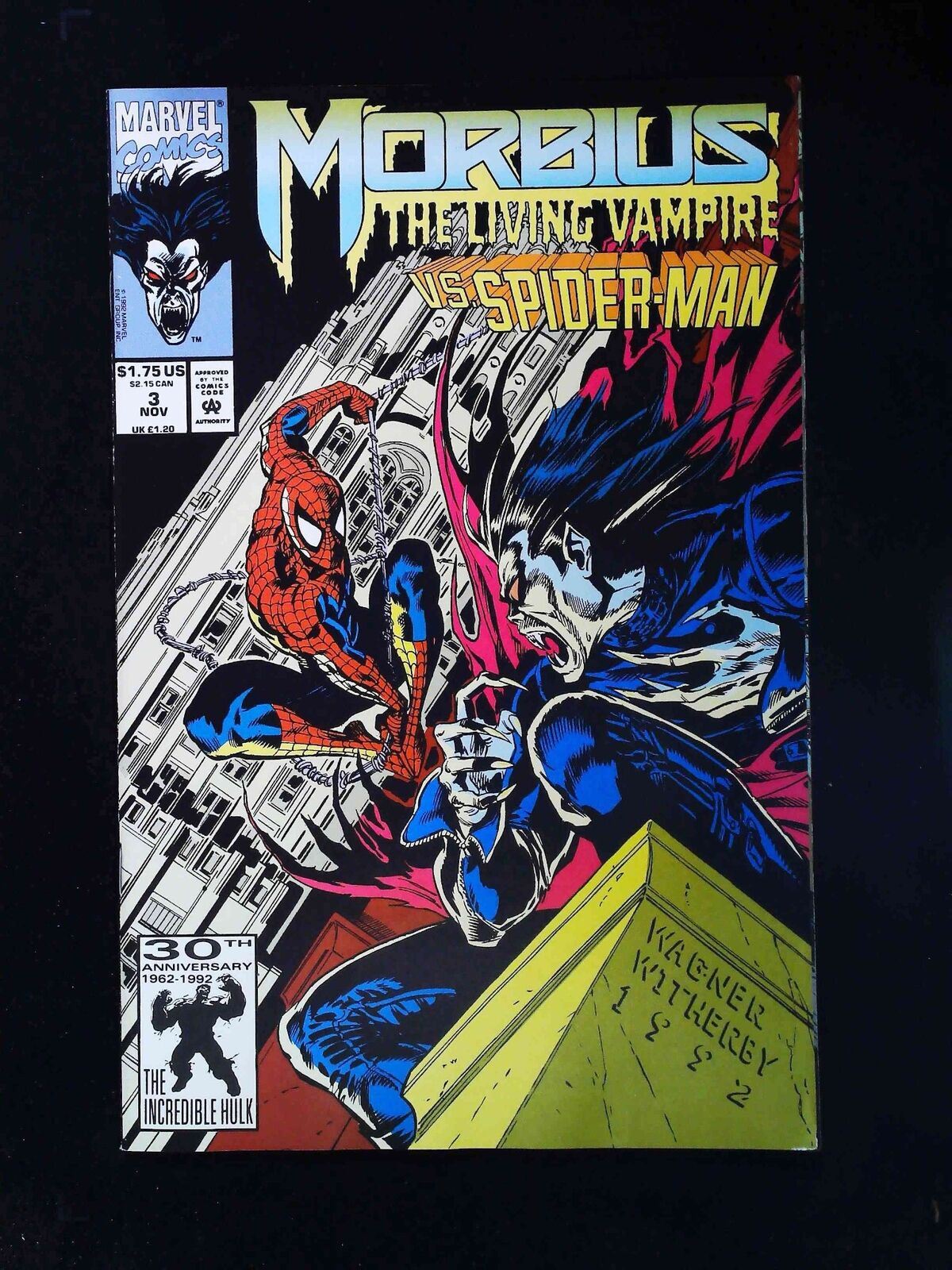 Morbius The Living Vampire #3  Marvel Comics 1992 Vf/Nm