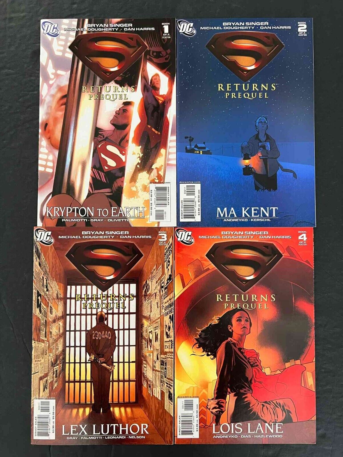 Superman Returns Full Set #1,2,3,4   Dc Comics 2006 Nm+