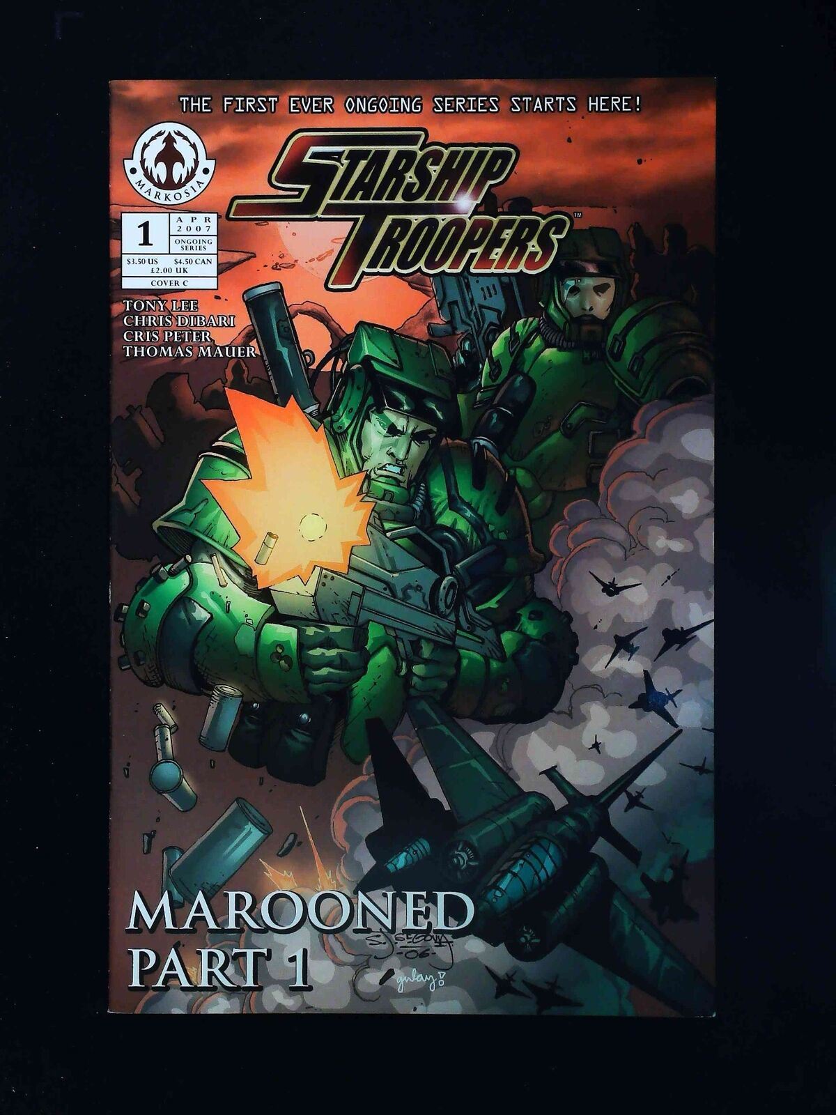 Starship Troopers  #1C  Markosia Comics 2007 Nm  Segovia,Lee,Dibari Variant