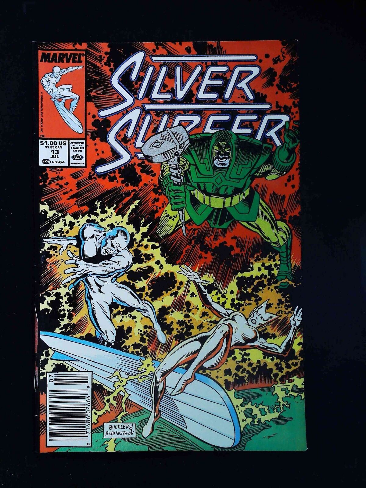 Silver Surfer #13 (2Nd Series) Marvel Comics 1988 Vf+ Newsstand